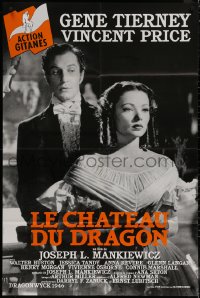 7c0776 DRAGONWYCK French 32x47 R1990s great c/u of Gene Tierney & Vincent Price, Ernst Lubitsch!