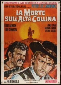 7c0088 DEATH ON HIGH MOUNTAIN Italian 1p 1969 Peter Lee Lawrence, cool spaghetti western artwork!