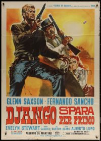 7c0103 DJANGO SHOOTS FIRST Italian 1p 1966 Django Spara Per Primo, Symeoni spaghetti western art!