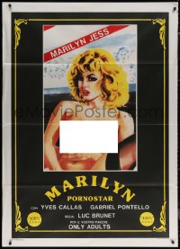 7c0246 MARILYN PORNOSTAR Italian 1p 1986 art of sexy naked Marilyn Jess, French sexploitation!