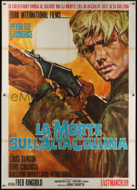 7c0504 DEATH ON HIGH MOUNTAIN Italian 2p 1969 Peter Lee Lawrence, Gasparri spaghetti western art!