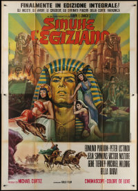 7c0515 EGYPTIAN Italian 2p R1969 artwork of Jean Simmons, Victor Mature & Gene Tierney by Piovano!