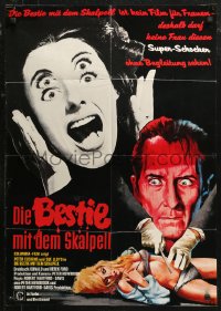 7d0226 CORRUPTION German 1968 Hartford-Davis, Peter Cushing, Sue Lloyd, wild artwork!