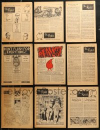 7f0353 LOT OF 9 REALIST MAGAZINES 1960s-1970s filled with great counter-culture images & articles!