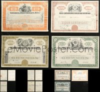 7f0434 LOT OF 7 STOCK CERTIFICATES 1930s-1970s shares from a variety of different businesses!