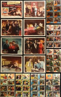 7f0268 LOT OF 64 LOBBY CARDS 1940s-1960s complete sets from a variety of different movies!