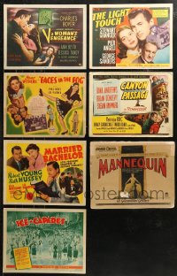 7f0439 LOT OF 7 TITLE CARDS 1920s-1950s great images from a variety of different movies!