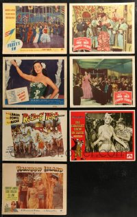 7f0284 LOT OF 7 DOROTHY LAMOUR LOBBY CARDS 1940s-1970s great scenes from several of her movies!