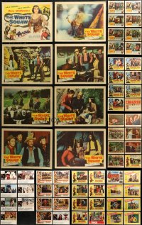 7f0258 LOT OF 95 COWBOY WESTERN LOBBY CARDS 1950s mostly complete sets from several movies!