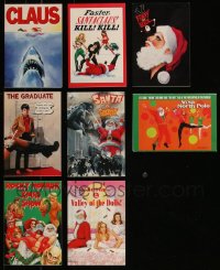 7f0506 LOT OF 8 MOVIE PARODY CHRISTMAS CARDS 1990s Jaws, Graduate, Godzilla, Elvis & more!