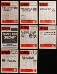 7f0334 LOT OF 8 SCREEN INTERNATIONAL EXHIBITOR MAGAZINES 1980 articles for theater owners!