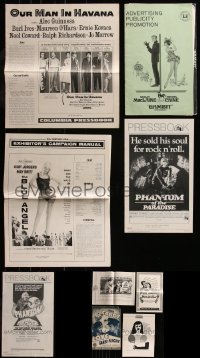 7f0313 LOT OF 7 UNCUT AND 2 CUT PRESSBOOKS 1930s-1970s a variety of great advertising images!