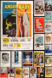 7f0151 LOT OF 66 FOLDED ONE-SHEETS 1950s-1980s great images from a variety of different movies!