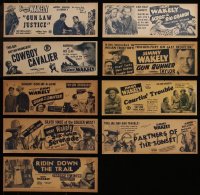 7f0097 LOT OF 9 JIMMY WAKELY 4X11 TITLE STRIPS 1940s great cowboy western images!