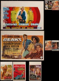 7f0682 LOT OF 9 UNFOLDED BELGIAN REPRODUCTION POSTERS 1990s a variety of classic movie images!