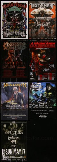 7f0688 LOT OF 7 UNFOLDED METAL CONCERT 12.5x18 MUSIC POSTERS 2010s a variety of cool images!