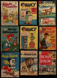 7f0137 LOT OF 9 AUSTRALIAN MOVIE AND TV COMIC BOOKS 1950s Abbott & Costello, Nancy & more!