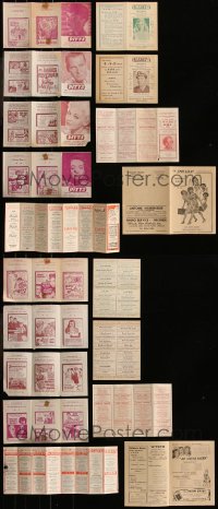 7f0505 LOT OF 9 LOCAL THEATER PROGRAMS 1930s-1960s great images from a variety of different movies!