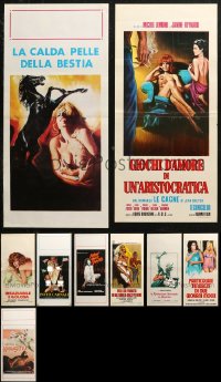 7f0586 LOT OF 11 FORMERLY FOLDED SEXPLOITATION ITALIAN LOCANDINAS 1970s-1980s sexy images w/nudity!