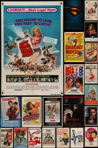 7f0150 LOT OF 67 FOLDED ONE-SHEETS 1950s-2000s great images from a variety of different movies!