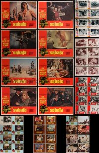 7f0265 LOT OF 72 LOBBY CARDS 1970s mostly complete sets from a variety of different movies!