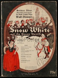 7h0888 SNOW WHITE & THE SEVEN DWARFS softcover song book 1938 words & music of the movie's songs!