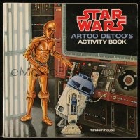 7h0892 STAR WARS softcover book 1979 Patricia Wynne art, James Razzi Artoo Detoo's Activity Book!