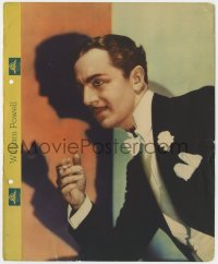 7h0328 WILLIAM POWELL Dixie ice cream premium 1935 great smoking portrait in tuxedo!