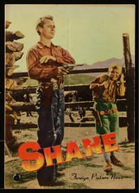 7h0575 SHANE Japanese program 1953 Alan Ladd, Jean Arthur, Van Heflin, Brandon De Wilde, different!