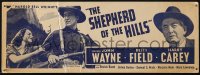 7h0162 SHEPHERD OF THE HILLS 4x11 drugstore counter display 1941 John Wayne, Harold Bell Wright