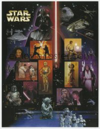 7h0168 STAR WARS 7x10 collector stamp sheet 2007 different montage art by Drew Struzan, 15 stamps!