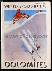 7h0239 WINTER SPORTS IN THE DOLOMITES Italian tourism book 1938 great images & information!