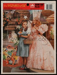 7h0972 WIZARD OF OZ frame-tray puzzle 1988 Judy Garland & Billie Burke as Glinda the Good Witch!