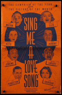 7h1308 SING ME A LOVE SONG pressbook 1937 Ann Sheridan is shown but she is not in existing prints!