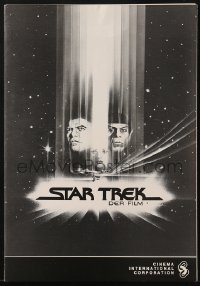 7h1311 STAR TREK German pressbook 1980 cool art of William Shatner & Leonard Nimoy by Bob Peak!