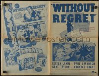 7h1330 WITHOUT REGRET pressbook 1935 Elissa Landi, Paul Cavanagh, Kent Taylor, includes a herald!