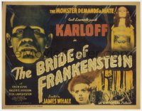 7h0715 BRIDE OF FRANKENSTEIN 11x14 REPRO photo 1980s Boris Karloff, Colin Clive, Elsa Lanchester!