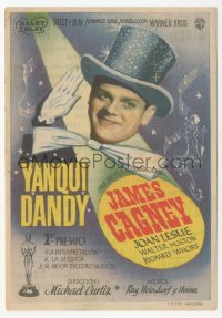 7h0669 YANKEE DOODLE DANDY Spanish herald 1945 different image of James Cagney as George M. Cohan!