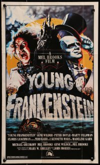 7h0193 YOUNG FRANKENSTEIN Topps poster 1981 Mel Brooks, Alvin art of Gene Wilder, Boyle & Feldman!