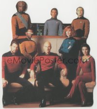 7h0305 STAR TREK: THE NEXT GENERATION die-cut 7x8 standee 1987 Stewart, Frakes, Burton, Spiner & more!