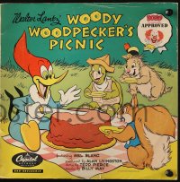 7h0806 WOODY WOODPECKER vinyl record sleeve 1951 Walter Lantz's Woody Woodpecker's Picnic, no record!