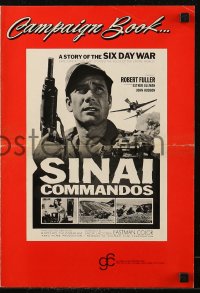 7h1307 SINAI COMMANDOS pressbook 1968 Robert Fuller in the story of the Six Day War!