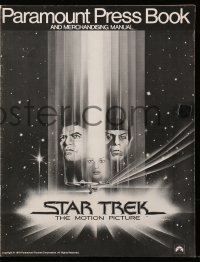 7h1312 STAR TREK pressbook 1979 cool art of William Shatner & Leonard Nimoy by Bob Peak!