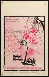 7j1066 LILITH WC 1964 Warren Beatty, before Eve, there was evil, and her name was Jean Seberg!