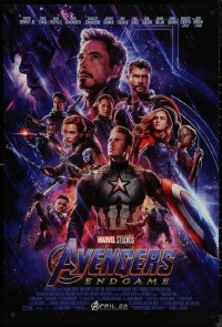 7m0785 AVENGERS: ENDGAME advance DS 1sh 2019 Marvel Comics, cool montage with Hemsworth & top cast!