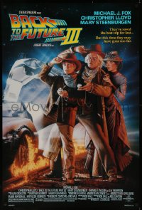 7m0793 BACK TO THE FUTURE III DS 1sh 1990 Michael J. Fox, Chris Lloyd, Drew Struzan art!