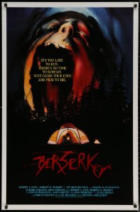 7m0810 BERSERKER 1sh 1987 Jefferson Richard, just close your eyes and pray to die!