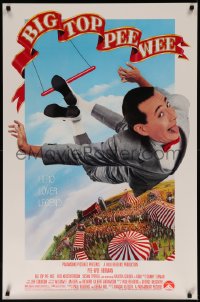 7m0814 BIG TOP PEE-WEE 1sh 1988 Paul Reubens is a hero, lover & legend, cult classic, great image!