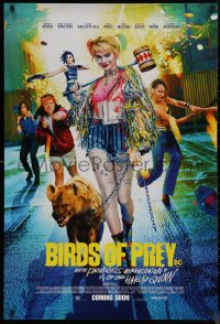 7m0815 BIRDS OF PREY int'l advance DS 1sh 2020 Margot Robbie as Harley Quinn with Bruce the Hyena!