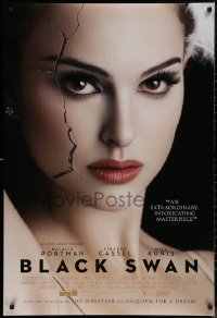 7m0817 BLACK SWAN style F int'l DS 1sh 2010 image of cracked ballet dancer Natalie Portman!